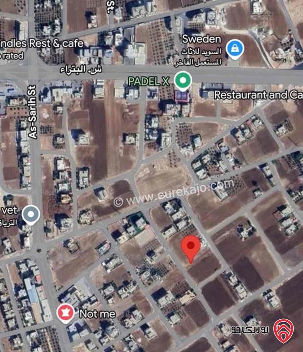 قطعة ارض مساحة 680 متر للبيع في اربد الصريح / شارع البترا 