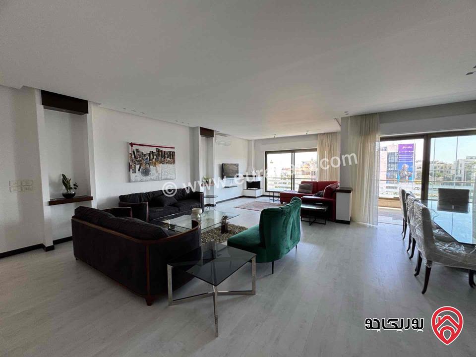 Furnished apartment For Rent in Amman, between 4th-5th circle, 298 square meters, 3 bedrooms, and office.