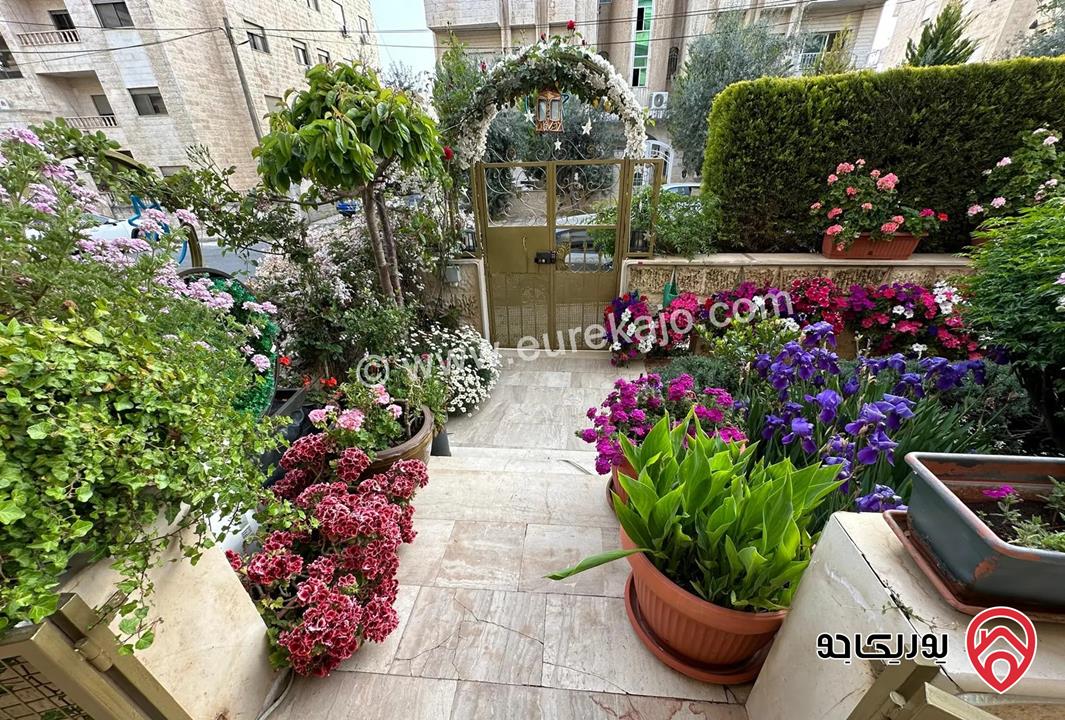 شقة مفروشة طابق ارضي مساحة 228م للايجار في عمان - تلاع العلي