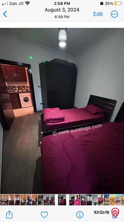 شقة طابق ثالث مساحة 82م مقسمة الى استديوهان للبيع في عمان - الجبيهة  