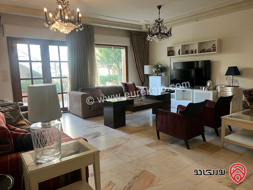 شقة مفروشة أرضية مساحة 200م مع حديقة 170م للبيع في عمان - الشميساني 