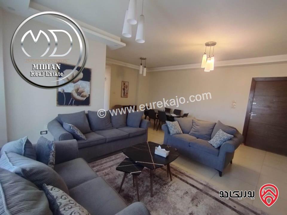 شقة مفروشة للايجار في عمان - الصويفية مساحة 130م طابق ثالث تشطيبات و فرش سوبر ديلوكس اطلالة جميلة