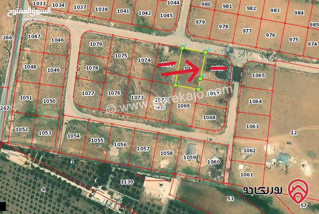 قطعة ارض مساحة 642م للبيع من أراضي جنوب عمان زويزا منطقة مزارع وشاليهات من ضمن اسكان الواحة الخضراء