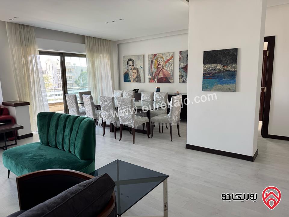 Furnished apartment For Rent in Amman, between 4th-5th circle, 298 square meters, 3 bedrooms, and office.
