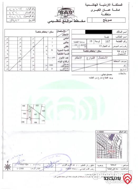 أرض مساحة 1057م للبيع في عمان - دابوق