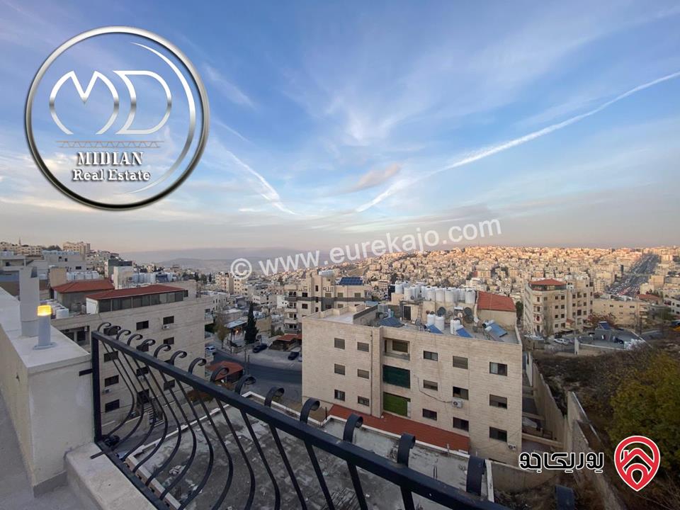 شقة جديدة اخير مع رووف مساحة 325م مع تراسات اطلالة جميلة امكانية الأقساط للبيع في عمان - ربوة دابوق 