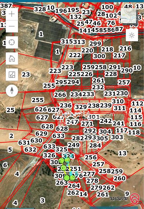 قطعة ارض مساحة 4 دونم و 942م للبيع في الزرقاء منطقة مرحب حوشان
