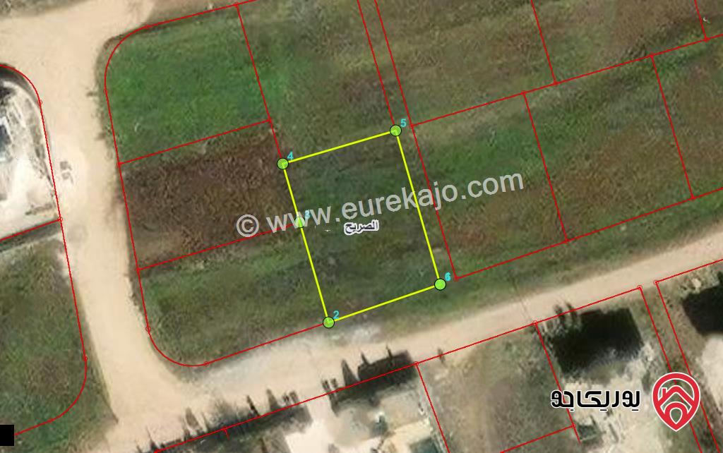 قطعة ارض مساحة 607م للبيع في اربد - الصريح جنوب صالة السفير 