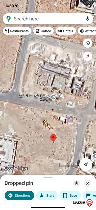 قطعة ارض مساحة 650م على شارعين للبيع في الزرقاء - الغباوي اسكان الصحفيين بين الفلل قرب المسجد الجديد 