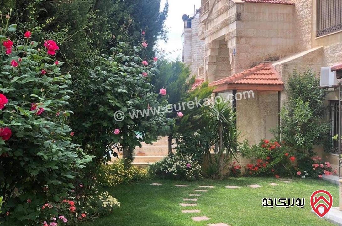 شقة مفروشة ارضية مع حديقة مساحة 300م للايجار في عمان - ام اذينة