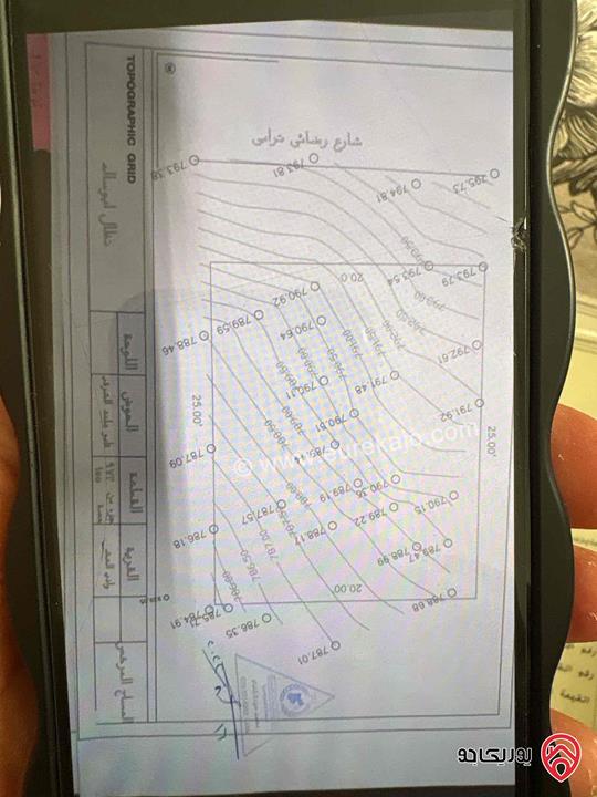 قطعه ارض مساحة 550م للبيع في عمان - في شارع ال(100) منطقه وادي العش مقابل محطة المناصير 