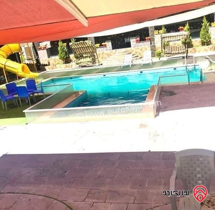 مزرعة مساحة الأرض 3425م والبناء 180م للبيع في جرش - بعد جامعة جرش، منطقة عين النبي * تبعد عن صويلح 40 دقيقة