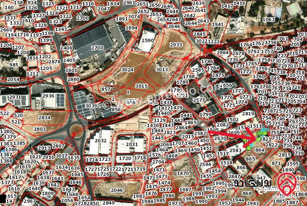 قطعة ارض صناعية صناعات خفيفة مساحة 1 دونم و 569م للبيع في عمان - ماركا قريبة من دوار زمزم يوجد لها تصميم مركز تجاري بسعر لقطة