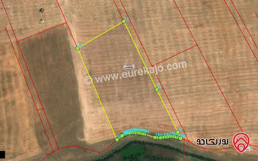 قطعة ارض مساحة 6 دونم و205م للبيع في اربد جنوب اسكان العاملين في جامعة اليرموك 