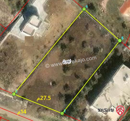 ارض 1375م للبيع في اربد - من اراضي ايدون ضمن حوض الوقف 