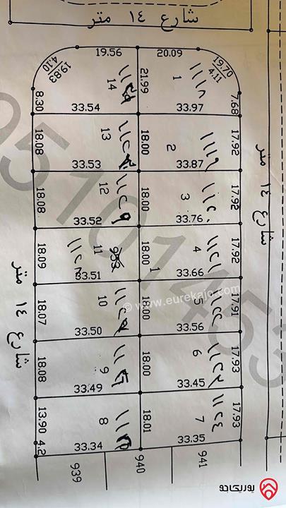 قطع أراضي مساحة 600 متر - 700م للبيع في عمان - جاوا بالقرب من مدارس الضاحية