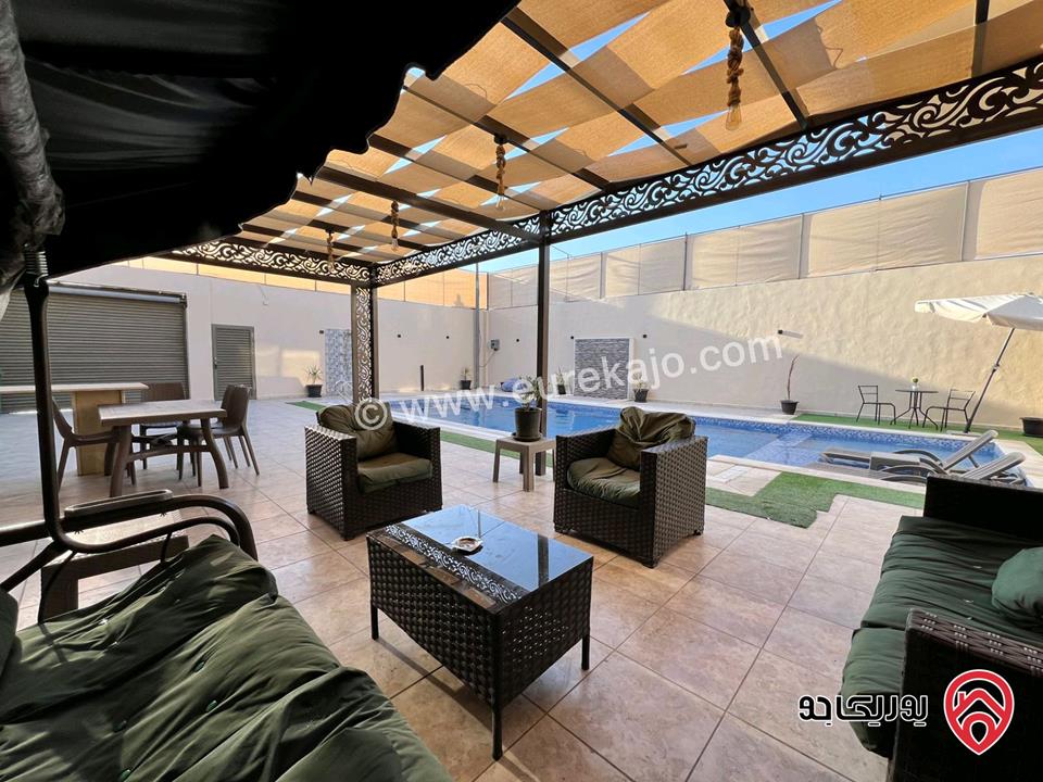 شاليه مساحة الأرض 344م والبناء 149م للبيع في البحر الميت - الجوفة