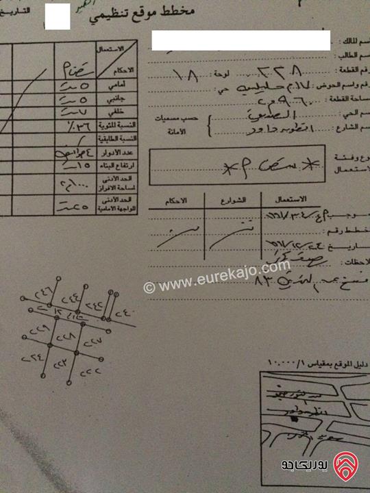 أرض مساحة 960م للبيع في عمان - ضاحية الرشيد