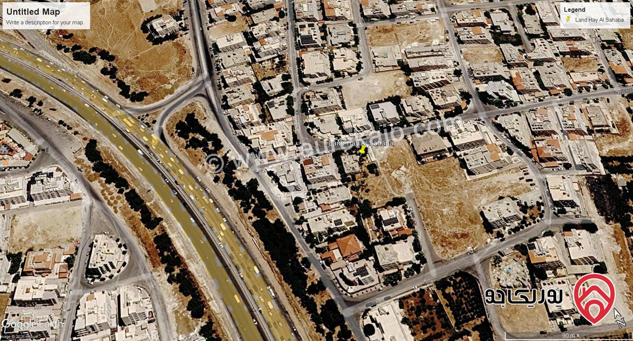 أرض سكنية مساحة ⁦⁦909⁩⁩م عليها بناء للبيع في عمان - حي الصحابة (⁦⁦120⁩⁩م عن طريق المطار)