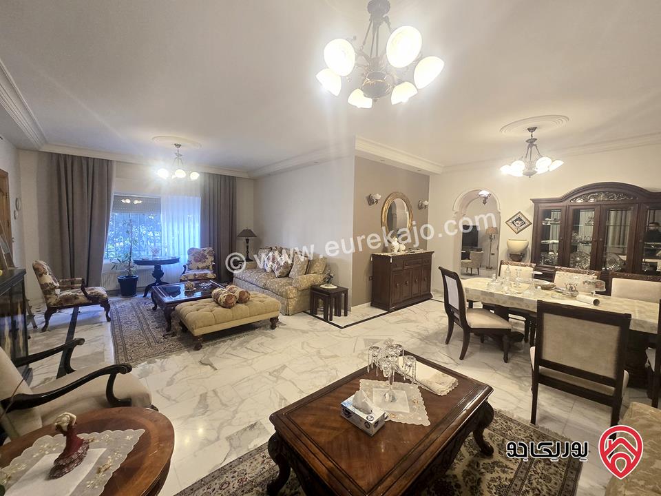 شقة مفروشة ارضية مساحة 210م مع حديقة 200م للإيجار في عمان - الرابية