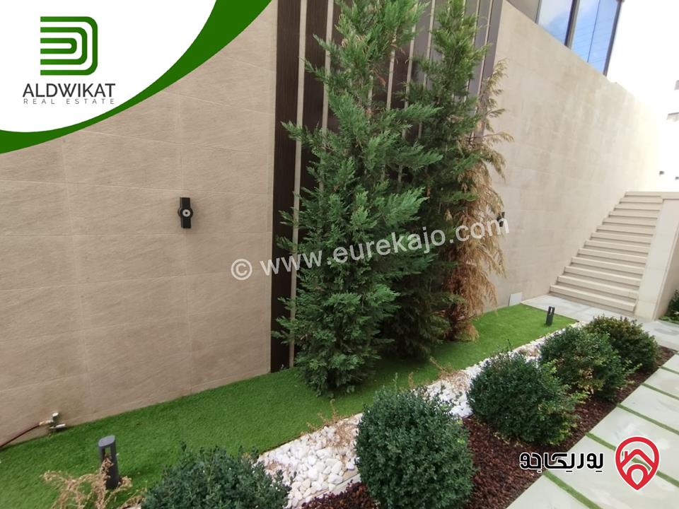 شقة دوبلكس طابق ارضي مساحة البناء 270م ومساحة الحديقة 120م ومساحة الترس 150م للبيع في عمان - ضاحية الامير راشد