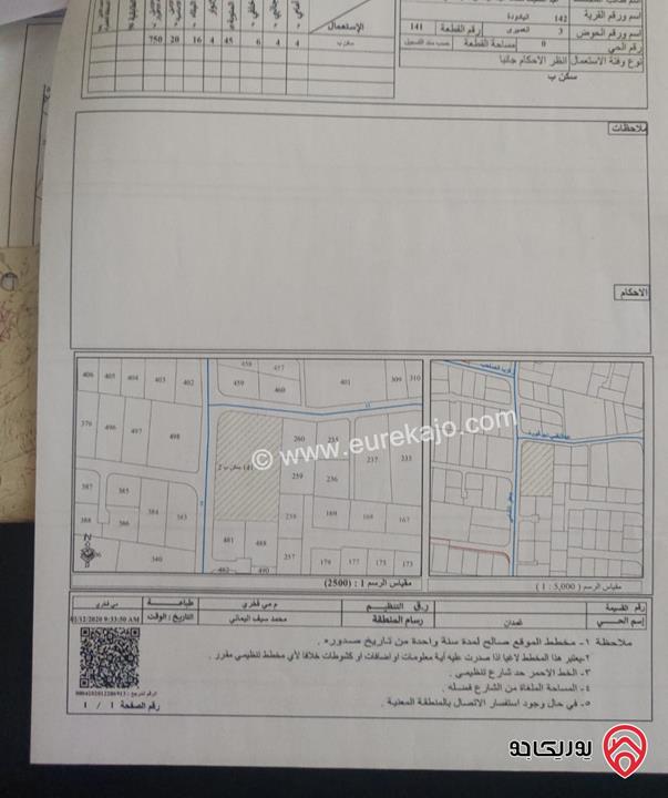 أرض مساحة 4845م للبيع في عمان - ضاحية الأمير علي