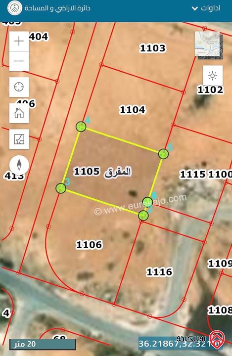 قطعة ارض للبيع في المفرق -الضاحية مساحة 509م