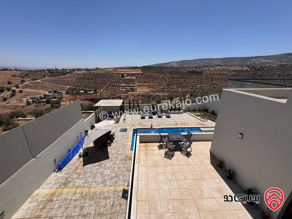 مزرعة مميزة للبيع في الصبيحي/ السلط مساحة الارض 3510م البناء 700م موقع اطلالة