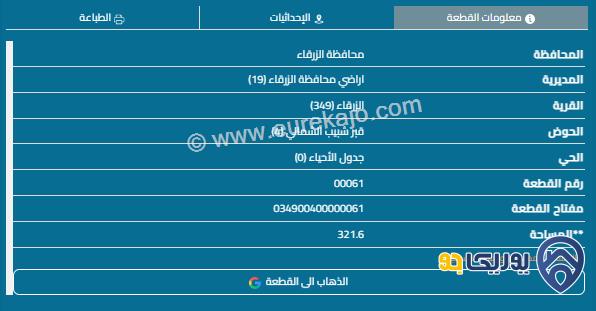 قطعة أرض مساحة 322م للبيع في الزرقاء - شومر 