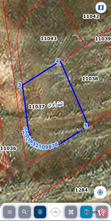 قطعة ارض مساحة 504م على شارعين للبيع في الزرقاء - منطقة البتراوي