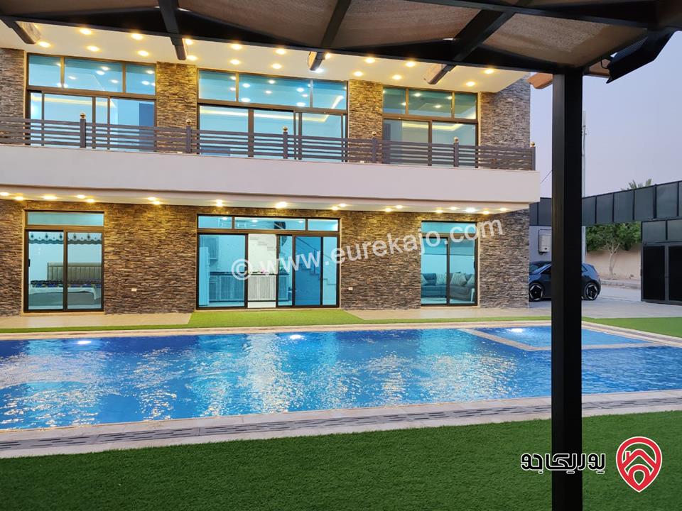 شاليه طابقين مساحة ارض 507م مساحة البناء 200م للبيع في البحر الميت - من اراضي الشونة الجنوبية غور الرامة