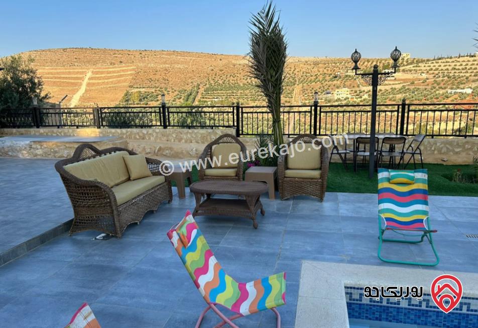 مزرعة مساحة الأرض 3500م والبناء 160م للبيع في جرش - دحل