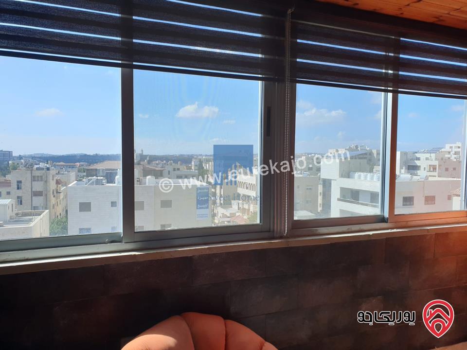 شقة مفروشة فاخرة للبيع في عمان - أم السماق قرب دوار النعيمات طابق ثالث 110م مع روف 110م تشطيب سوبر ديلوكس