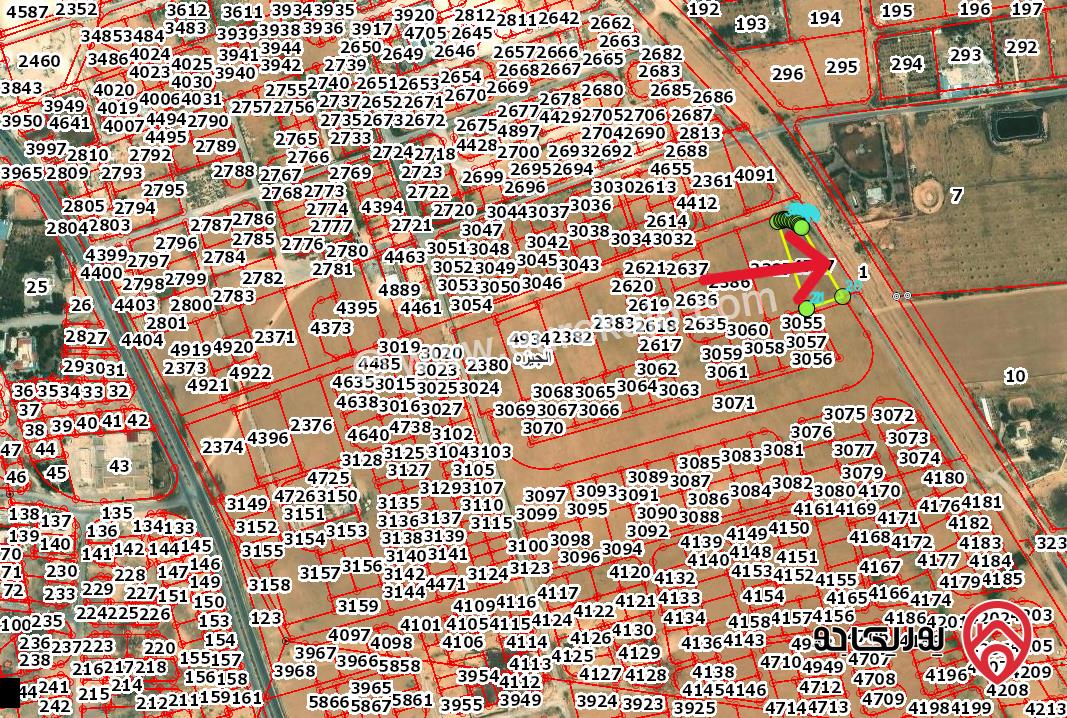 للبيع قطعة ارض صناعية- صناعات خفيفة في عمان - الجيزة مساحة 2630م على شارعين قريبة من شارع العقبة عمان