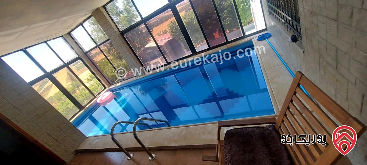 مزرعة مساحة الأرض 4 دونم عليها فيلا طابقين 800م للبيع في مادبا - الفيحاء