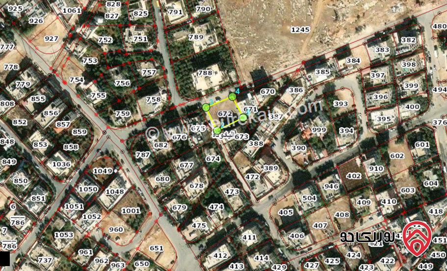 أرض مساحة 755م للبيع في عمان - اليادودة بالقرب من منتزه غمدان