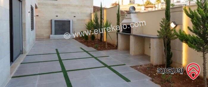 شقة شبه ارضي فاخرة مساحة 210م داخلي و 150م خارجي للايجار في عمان - طريق المطار 