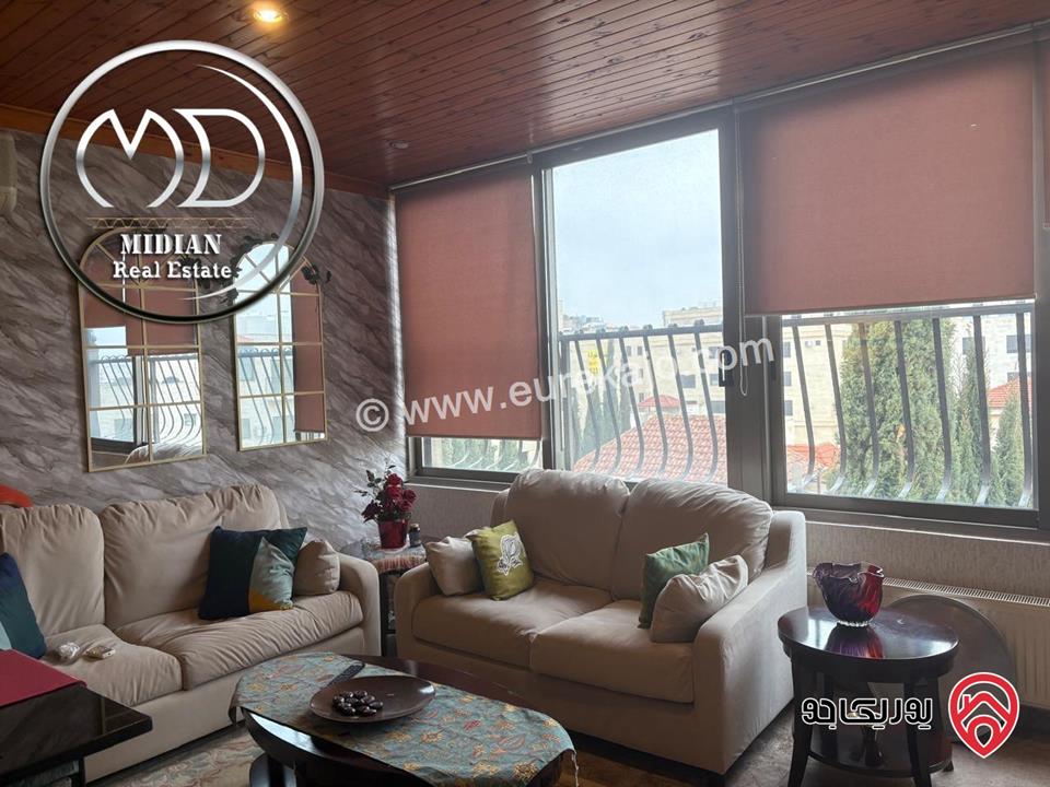 شقة دوبلكس للبيع طابق اخير مع روف في عمان - حي الصحابة مساحة 260م مع تراسات تشطيبات ديكورات عصرية فاخرة اطلالة رائعة