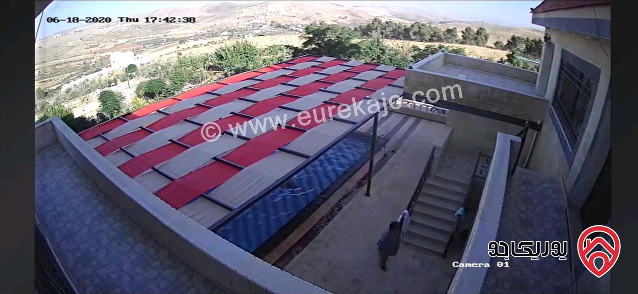 مزرعة مساحة الأرض 9 دونم و 500م والبناء 370م للبيع في المفرق - منطقة دحل