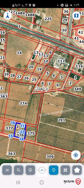 قطعة أرض مساحة 2 دونم للبيع في المفرق ام الجمال روضة الاميرة بسمة 