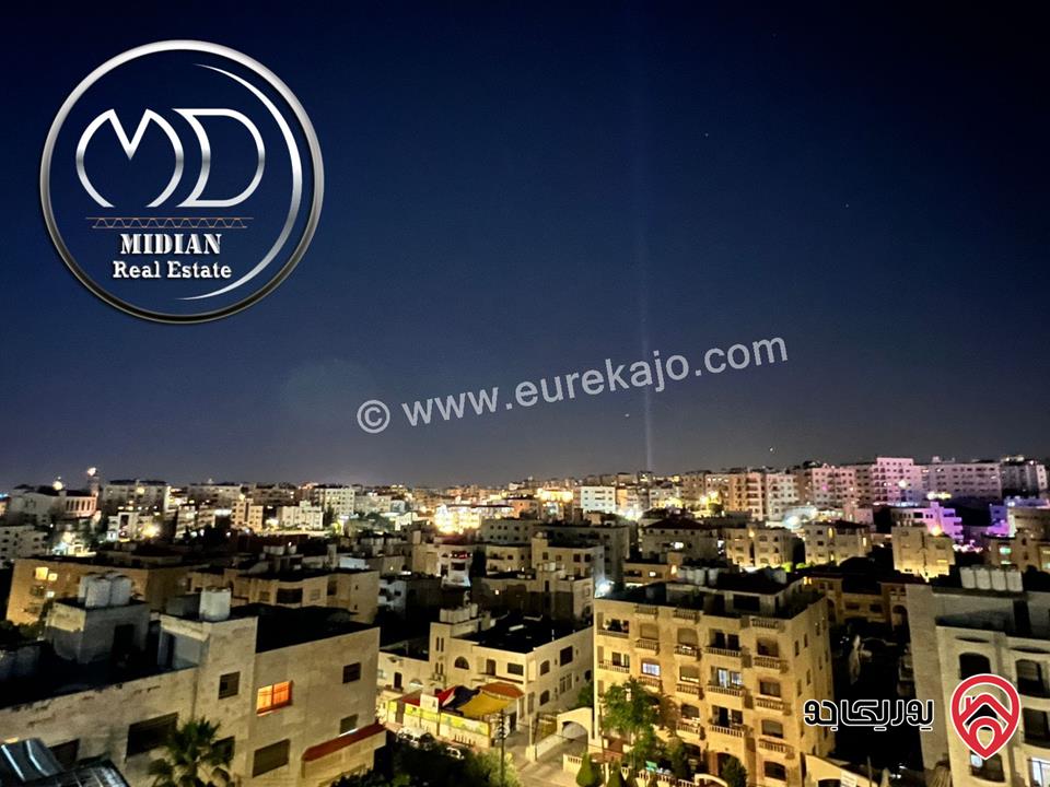 شقة للبيع طابق اخير مع روف في عمان - خلدا مساحة 340م مع ترس تشطيبات و ديكورات فاخرة اطلالة رائعة بسعر مميز جداً