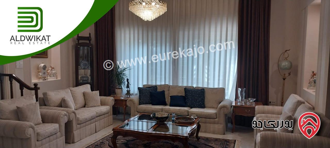 فيلا مستقلة للبيع في عمان - دابوق مساحة البناء 900م ، الارض 1580م ،الحديقة 800م والترس 400م