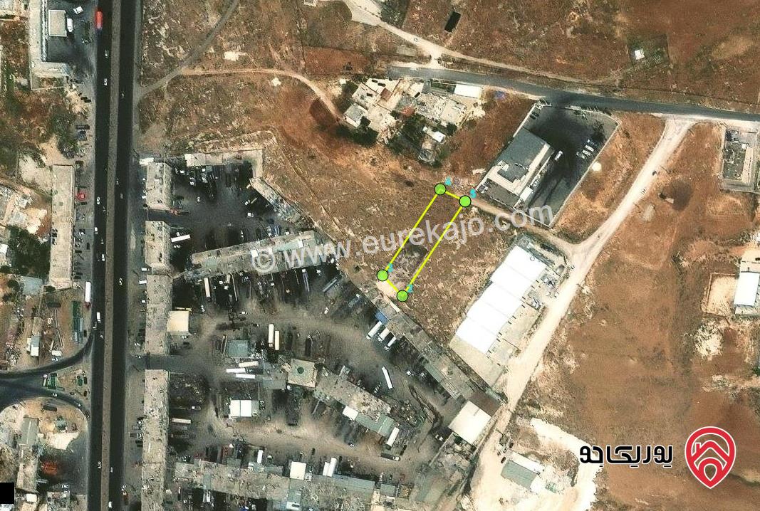ارض صناعية مساحة 1 دونم و 523م للبيع من أراضي جنوب عمان ابو علندا  
