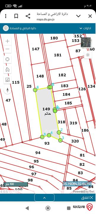 قطعة ارض زراعية مساحة 13 دونم و 958م للبيع في اربد بني كنانة قرية حاتم