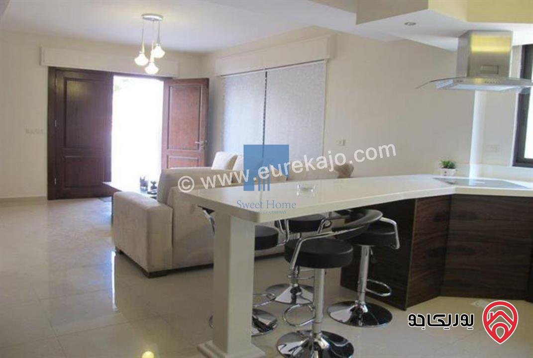 شقة أرضية مفروشة فاخرة للبيع في جبل عمان - مقابل رئاسة الوزراء وقرب فندق عمان ويست 100م مع ترسات 110م بسعر مغري