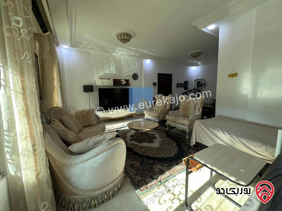 شقة فاخرة للبيع في عمان - الرابية طابق ارضي معلق 127م تشطيب سوبر ديلوكس بسعر مغري