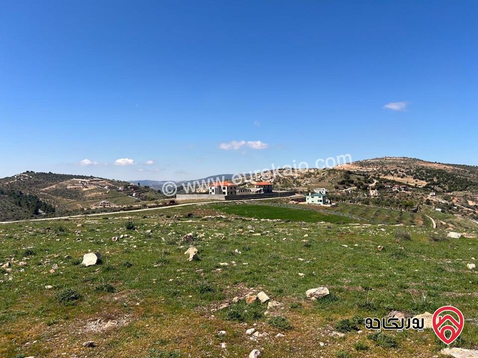 أرض مساحة 3 دونم و 500م للبيع في جرش ثغرة عصفور بالقرب من طريق اربد عمان الدولي 