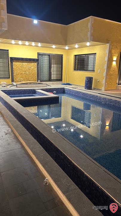 مزرعة مساحة الأرض 4 دونم والبناء 350م للبيع في المفرق - منطقة عين المعمرية شرق جرش