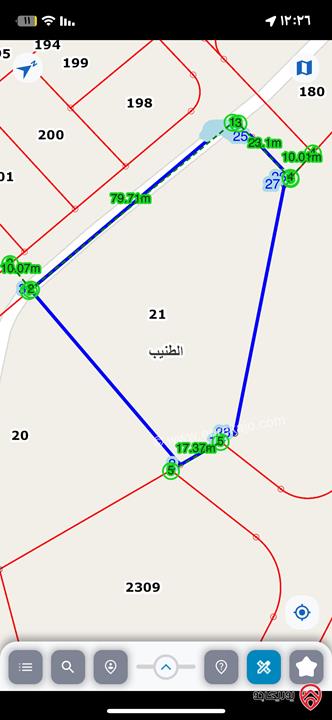 أرض مساحة 4 دونم و 338م للبيع في عمان - الطنيب