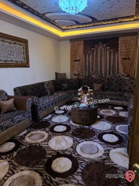 شقة سوبر ديلوكس طابق أرضي مساحة 145م مسطح بناء + ترسات 110م للبيع في عمان - طريق المطار 